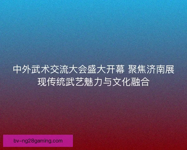 中外武术交流大会盛大开幕 聚焦济南展现传统武艺魅力与文化融合 中外武术交流大会盛大开幕 聚焦济南展现传统武艺魅力与文化融合